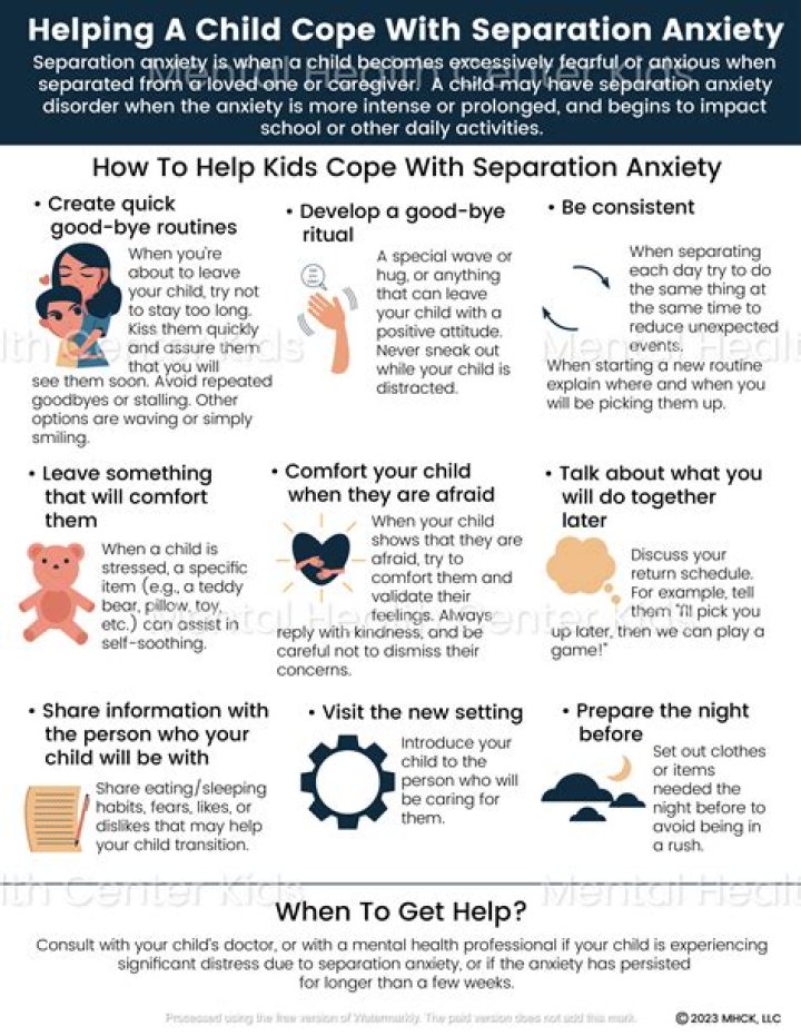 Can a 2 year old have Separation anxiety?