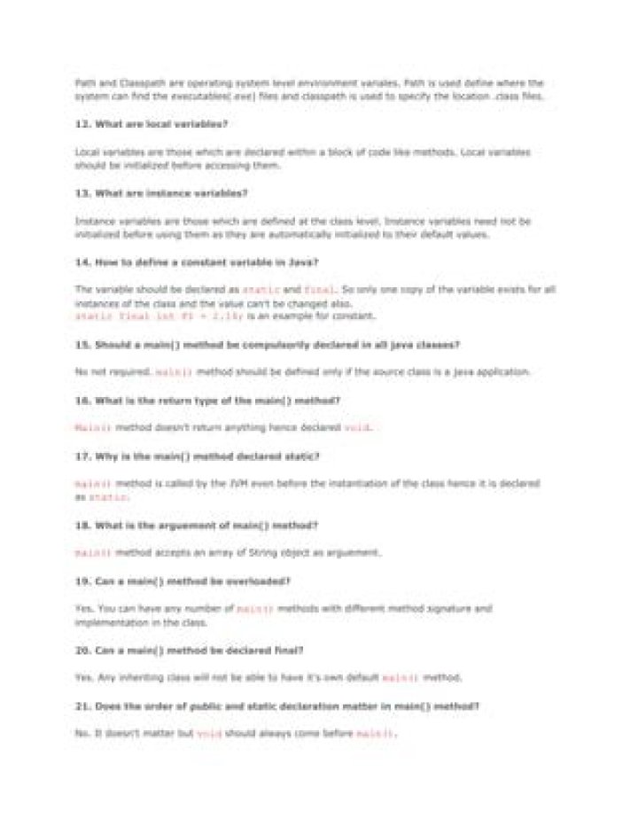 Can a main () method be declared final?