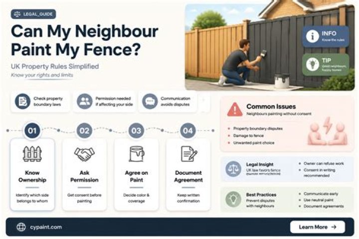 Can a Neighbour paint my fence UK?