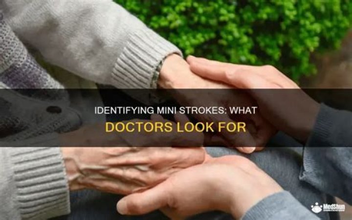 Can doctors tell if you've had a mini-stroke?