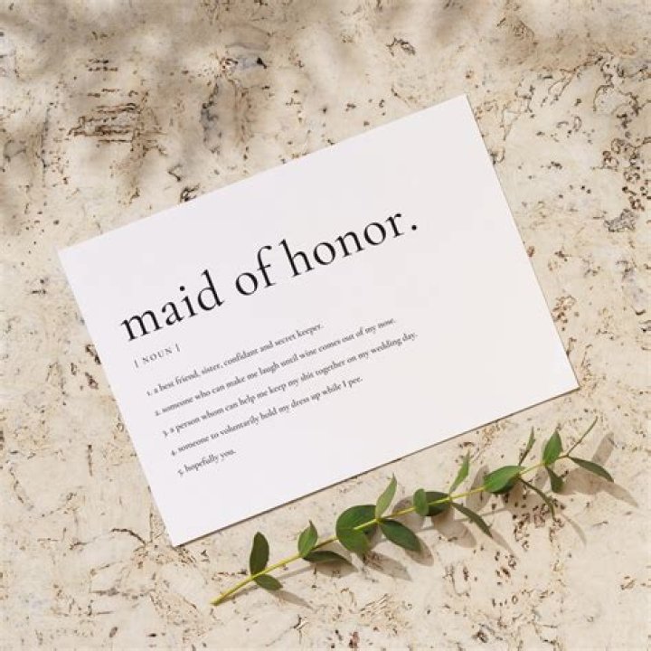 Can I have my brother as my maid of honor?
