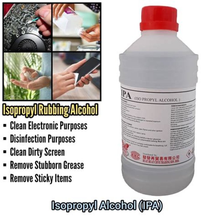 Can I use isopropyl alcohol instead of rubbing alcohol for cleaning?