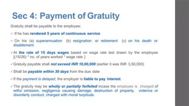 Can you not pay gratuity?