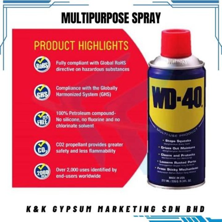 Can you use wd40 in an oven?