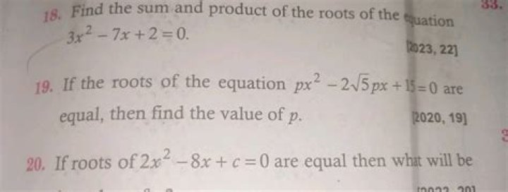For what value of k the roots of the equation 3x2 10x K 0 are reciprocal of each other?