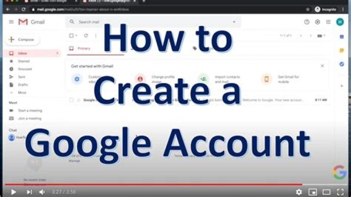 How can I create an account in YouTube?