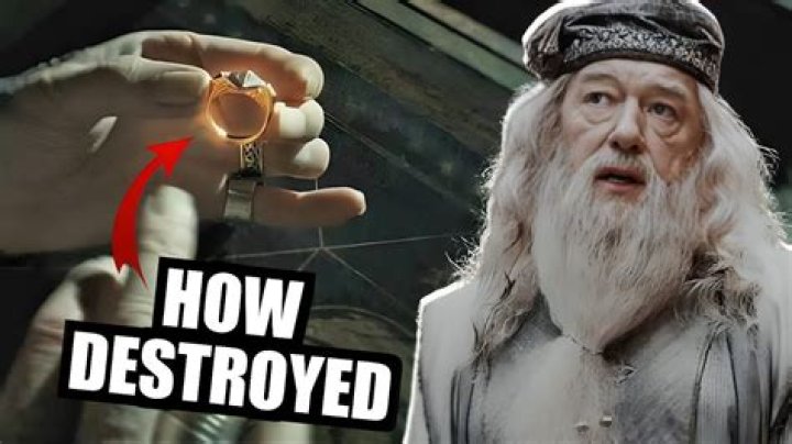 How did Dumbledore destroy the ring?