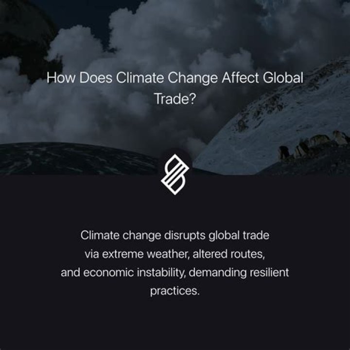 How do global trade and climate change affect each other?