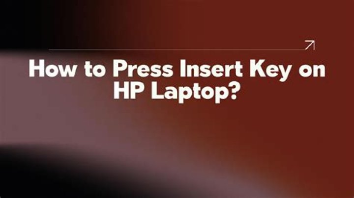 How do I activate the Insert key on my HP laptop?