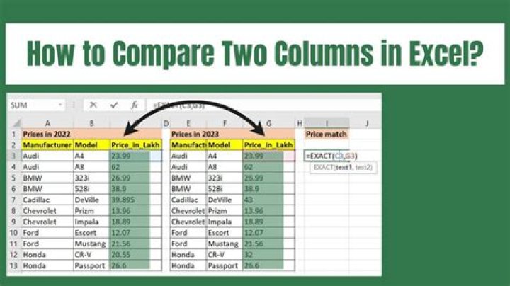 How do I align the same data in two columns in Excel?