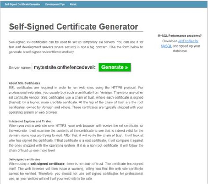 How do I generate a CSR self signed certificate?