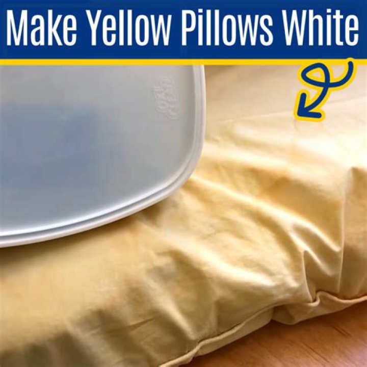 How do I get my yellow pillows white again?