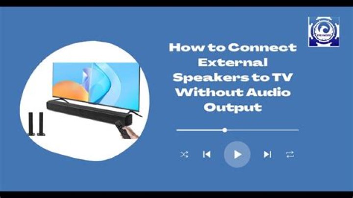 How do I hook up external speakers to my TV without sound?