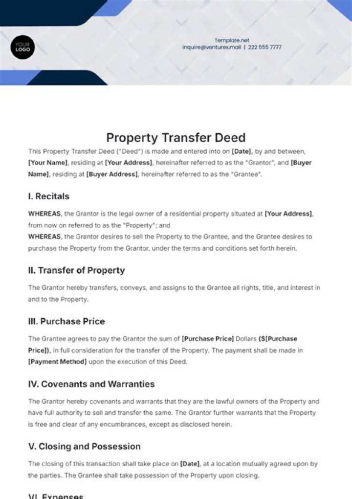 How do I transfer a deceased property?