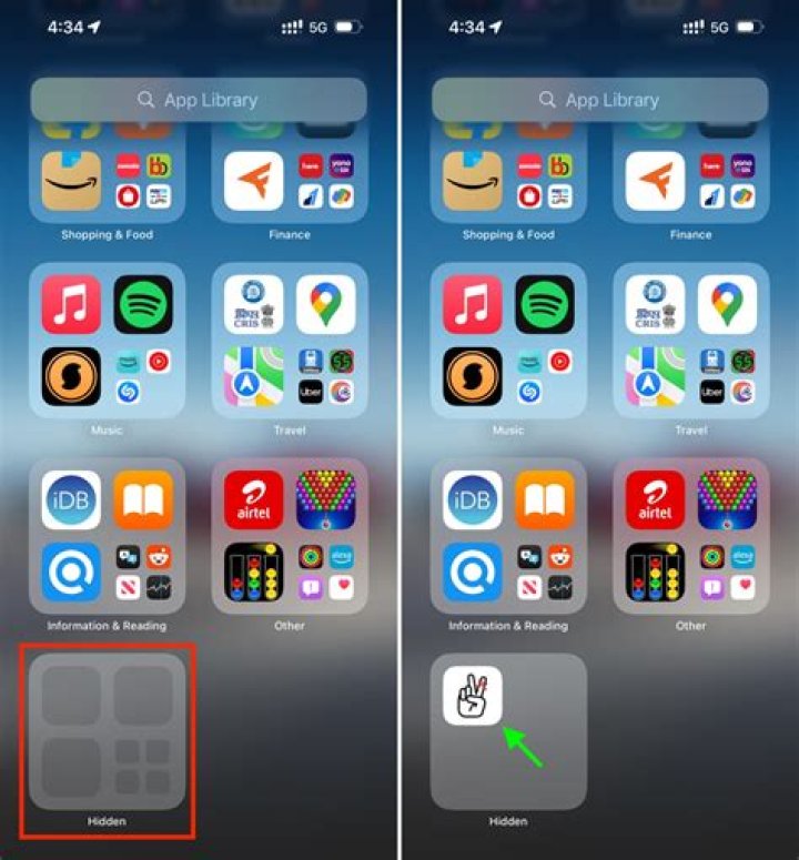 How do you find hidden apps on iPhone home screen?