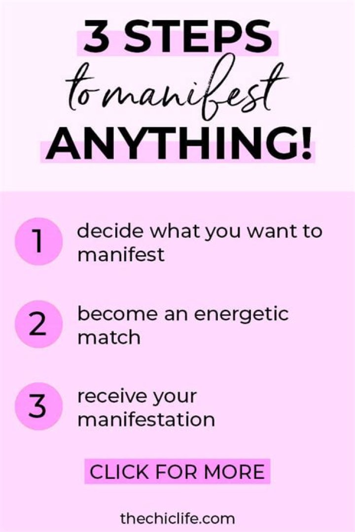 How do you manifest something to actually happen?