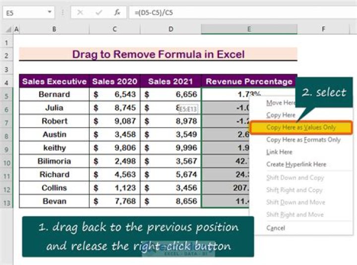 How do you remove formula and keep values in Excel Mac?