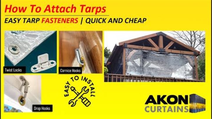 How do you secure a tarp to wood?