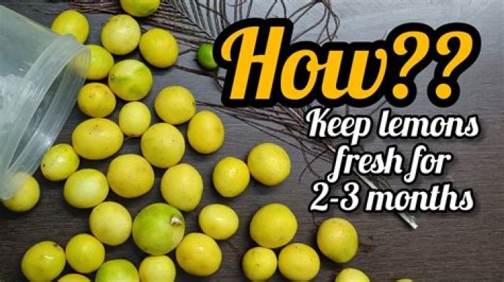 How do you store lemons in water?
