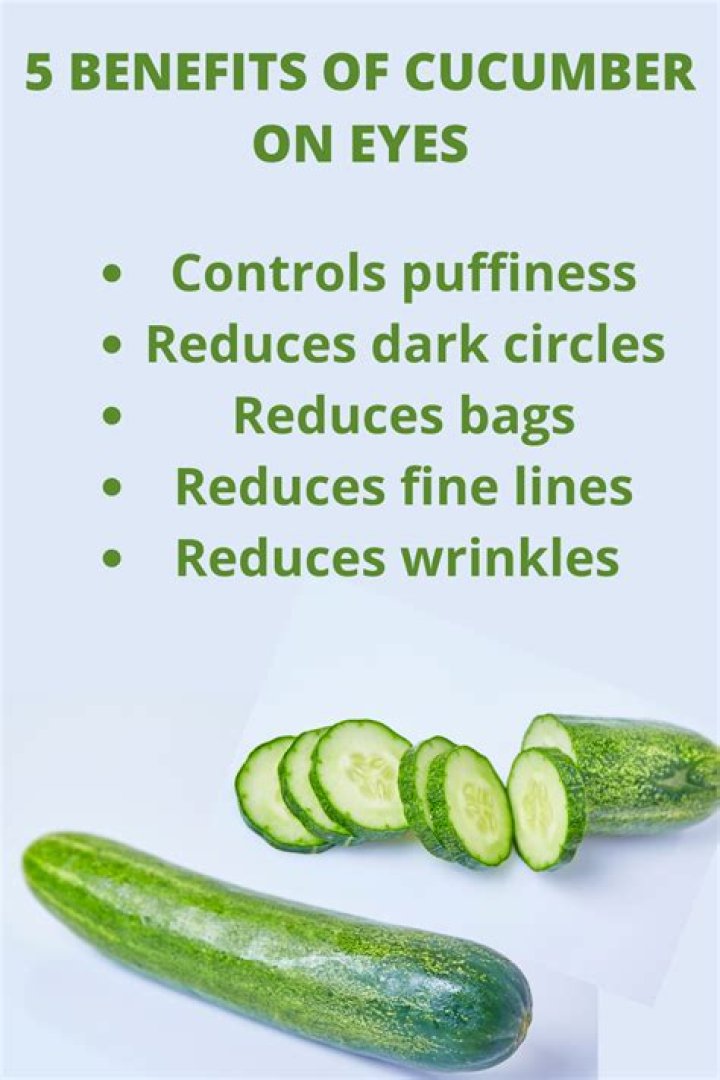 How does cucumber reduce dark circles?