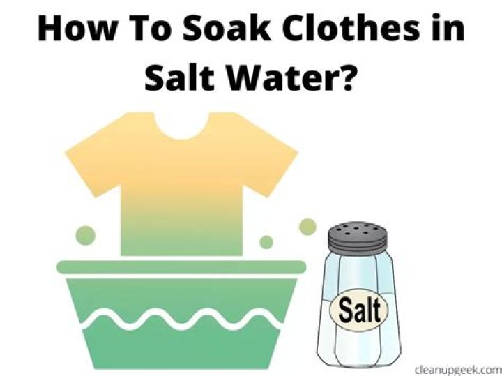 How long do you soak clothes in salt water?