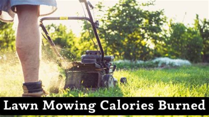 How many calories do you burn mowing the lawn for 30 minutes?