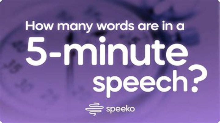 How many words is a nine minute speech?
