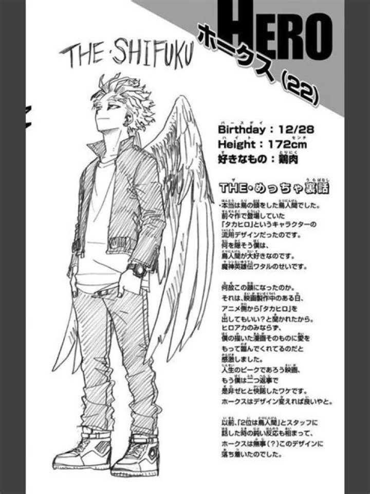 How tall is Hawks BNHA height?