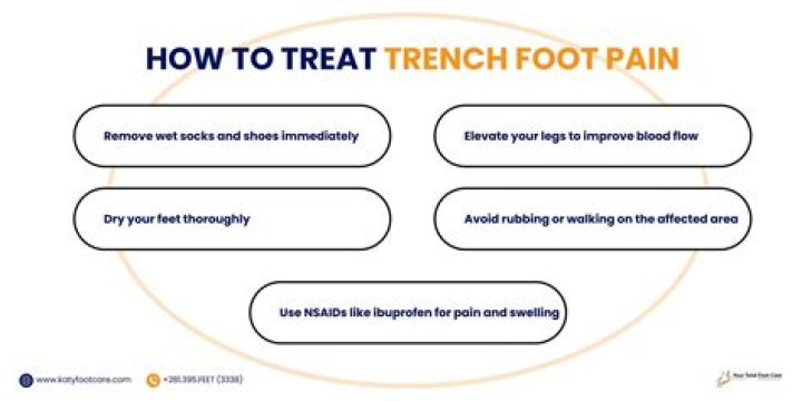 How was trench foot treated in ww1?