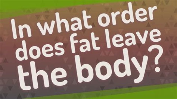 In what order does fat leave the body?