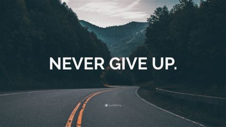 Is it OK to just give up?