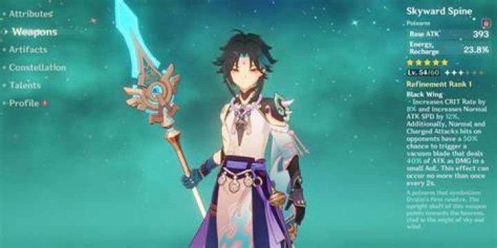 Is skyward spine good for Xiao?