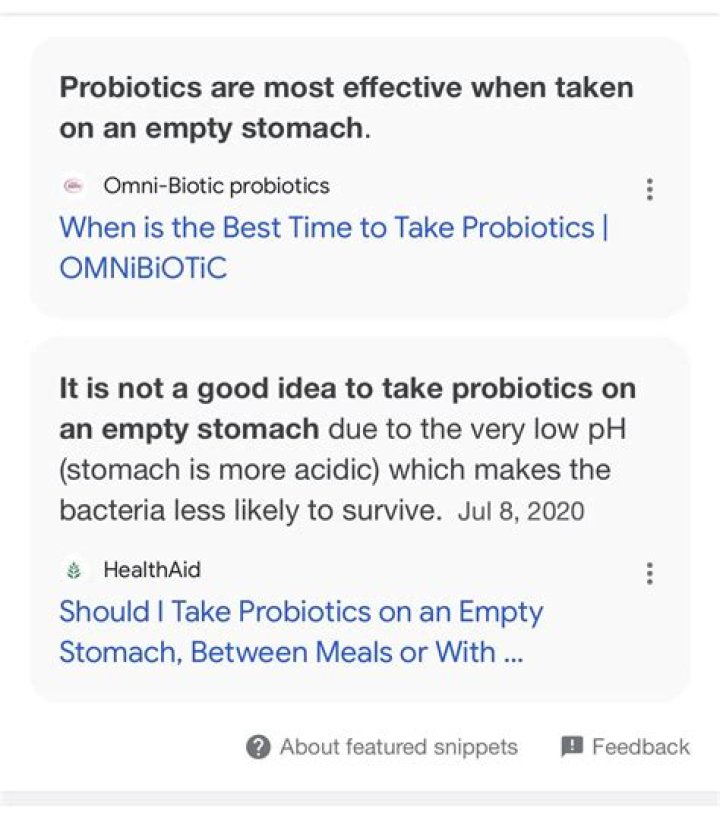 Should I take probiotics on an empty stomach?