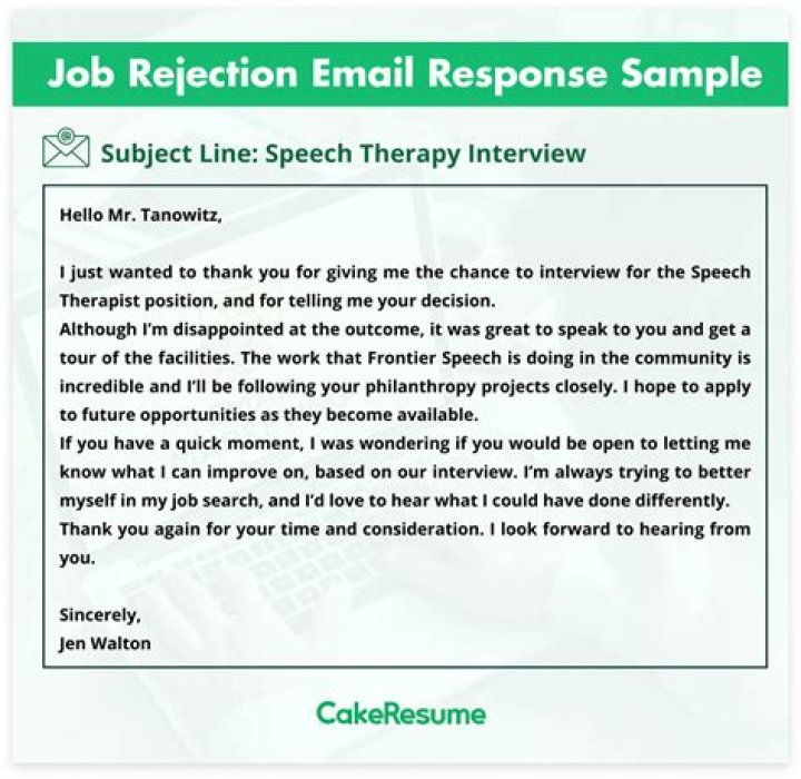 Should you reply to a rejection email?