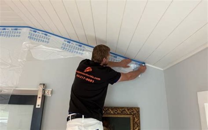 Should you tape walls when painting ceiling?