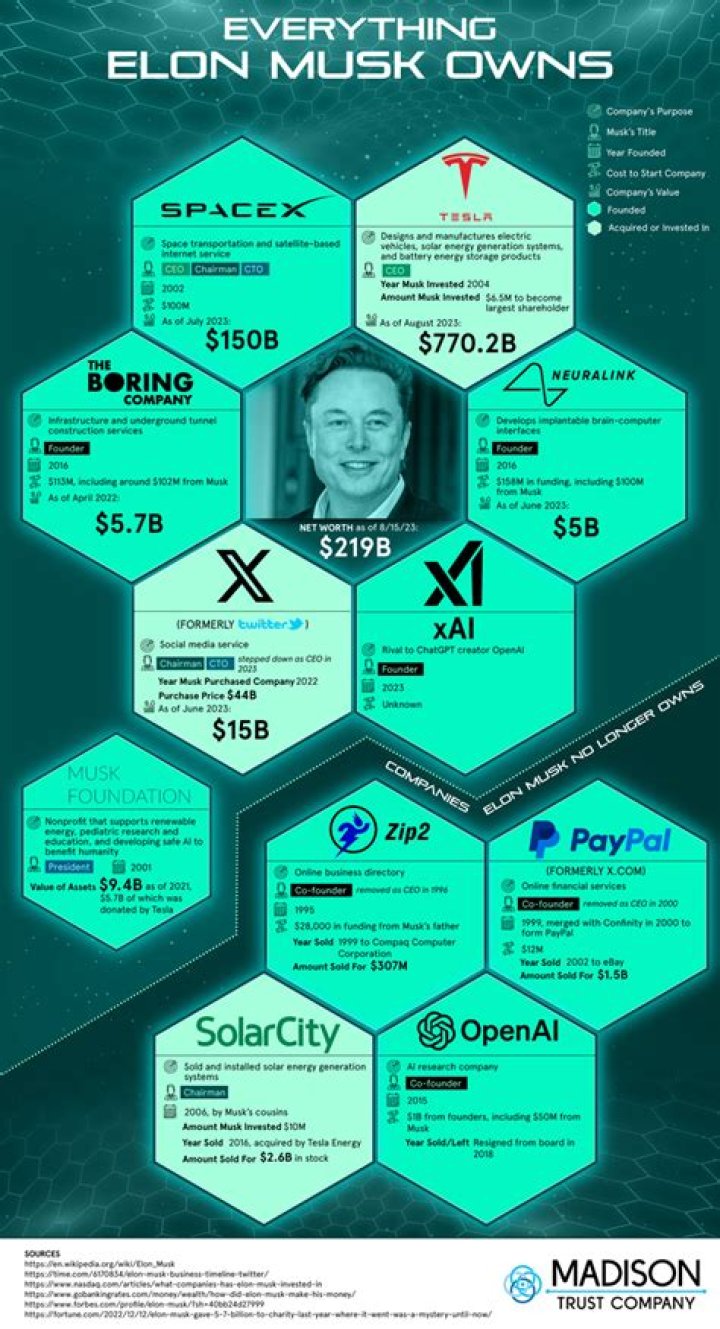 What 3 coins does Elon Musk own?