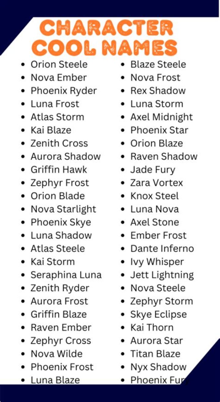 What are some cool ice names?