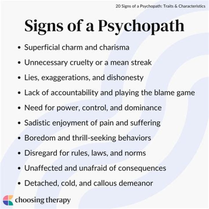 What are some things only a psychopath can do say?