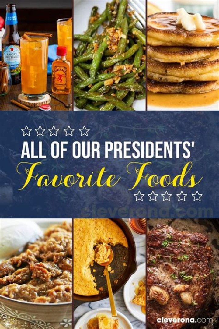 What are the favorite foods of 3 presidents?