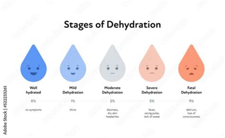 What are the stages of dehydration?