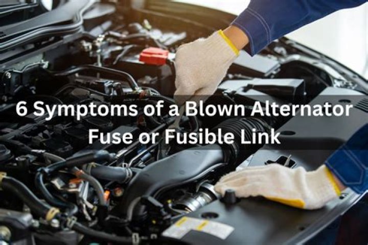 What are the symptoms of a blown alternator fuse?