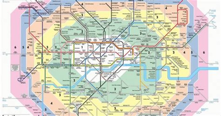What are Zones 1 to 6 in London?