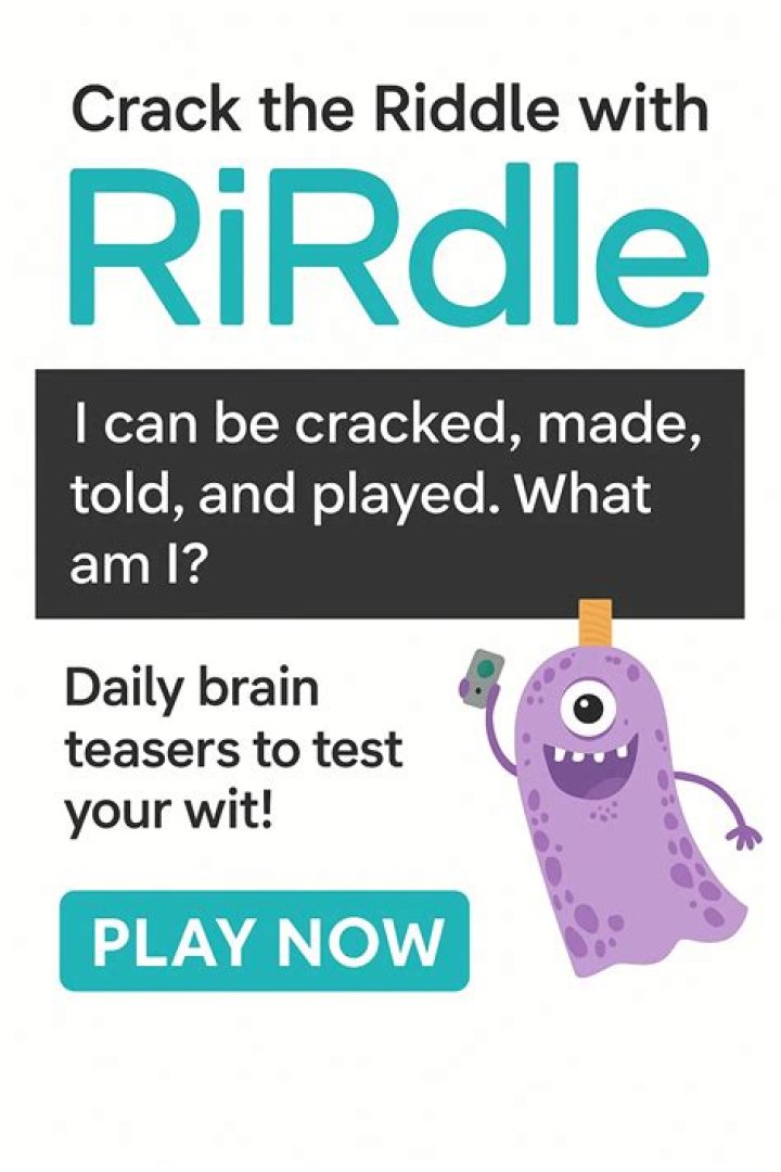 What breaks with a word riddle?