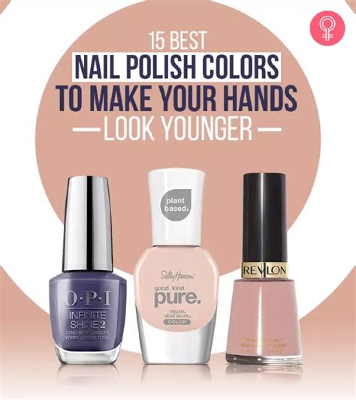 What colour nail varnish makes hands look younger?