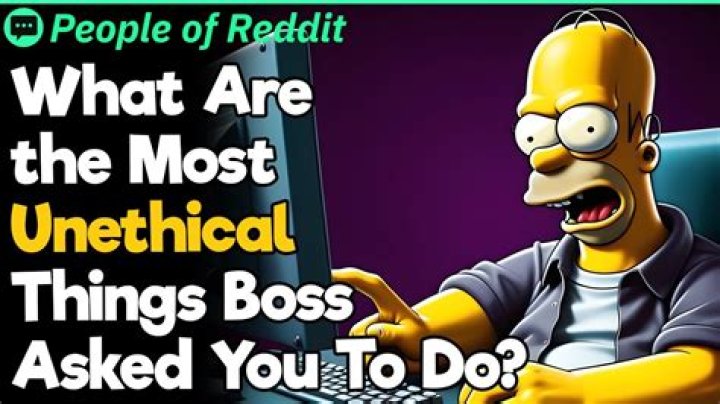 What do you do when your boss asks you to do something unethical?