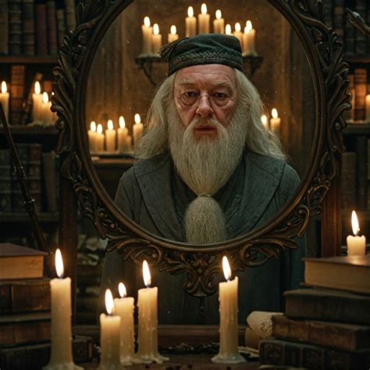 What does Albus Dumbledore see in the Mirror of Erised?
