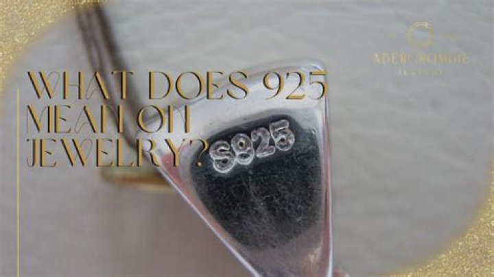 What does AMG 925 mean on jewelry?