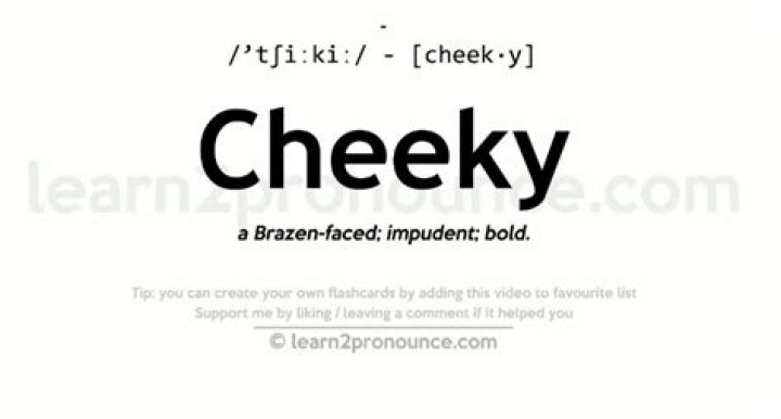 What does cheeky mean in Australia?