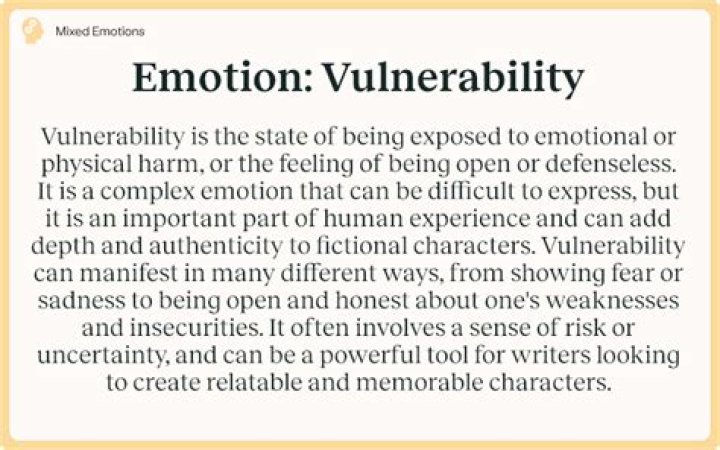 What does emotional vulnerability look like?