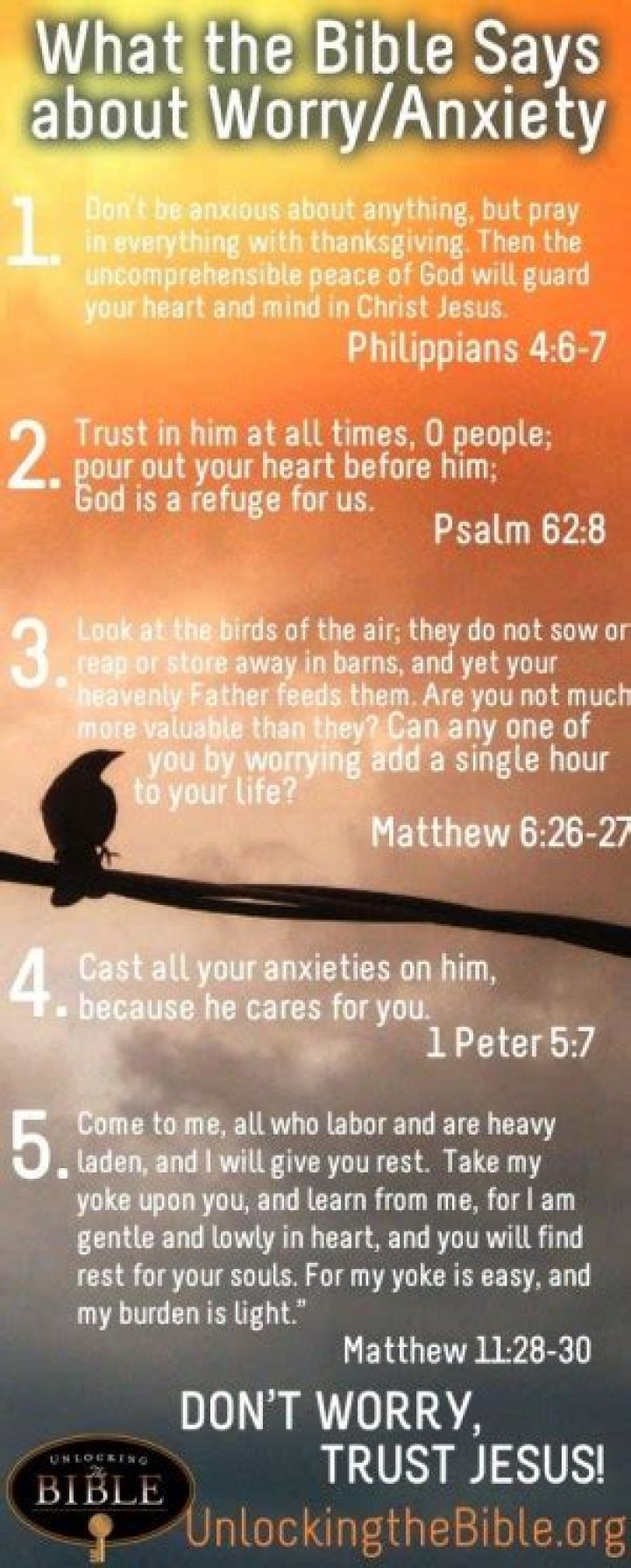 What does God says about anxiety?